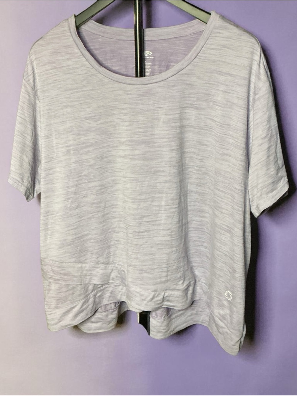 💟Pro Player Heathered Lavender Short Sleeve Athletic Top Size 2X